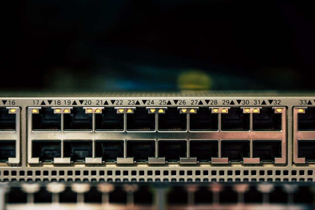 Network firewall appliance with active ethernet ports in a business server rack