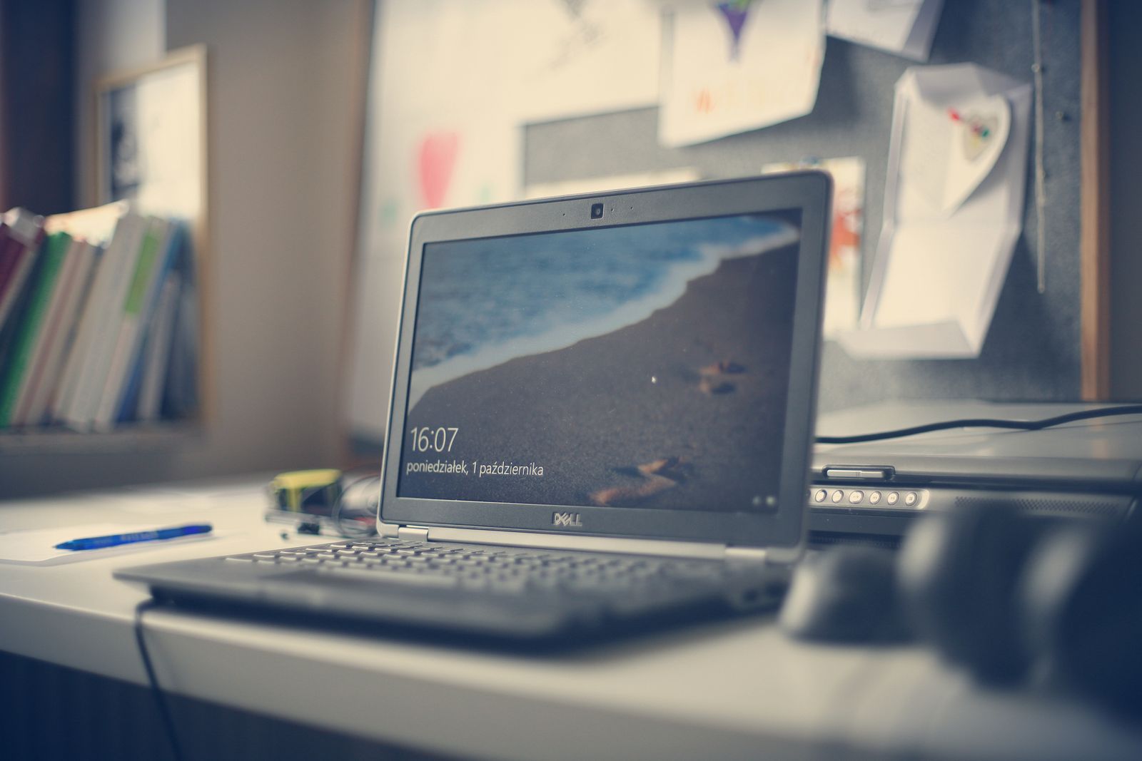 Laptop on a tidy office desk at a Central Florida small business